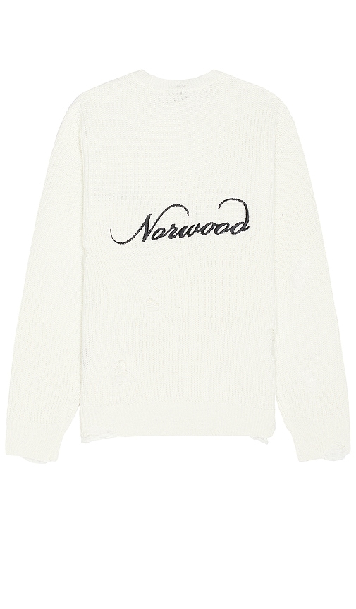 Shop Norwood Distressed Logo Sweater In 奶油色