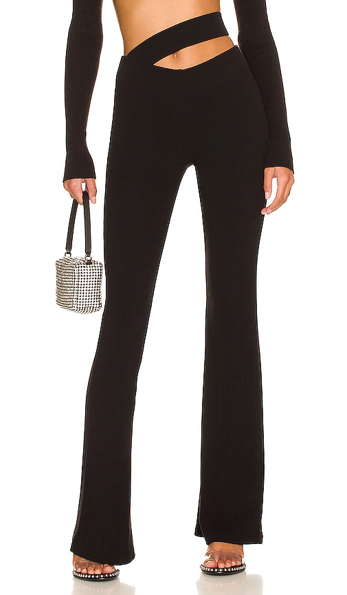 Helsa Corduroy Flare Pant in Black