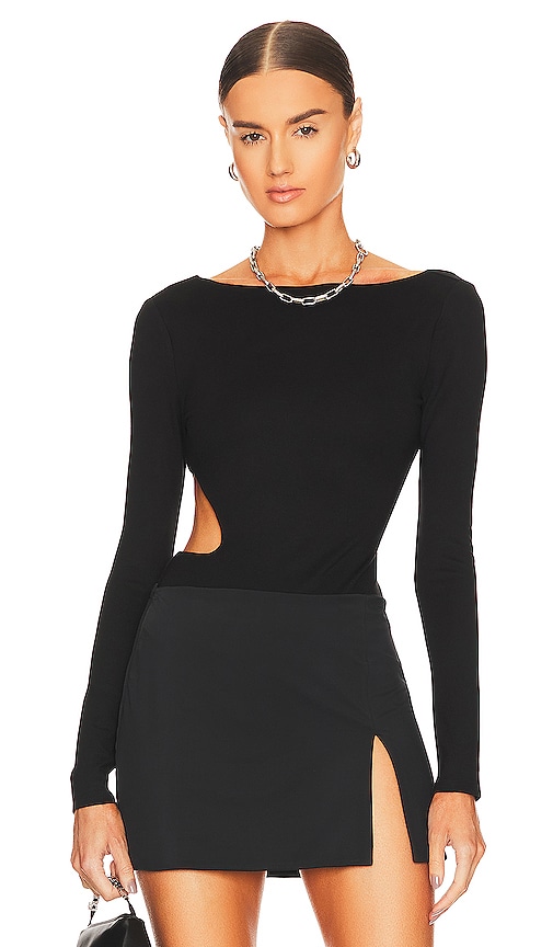 Not Yours To Keep Lindsey Bodysuit in Black