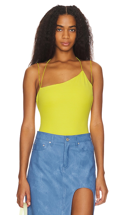 Not Yours To Keep Rosalie Bodysuit In Yellow Citron