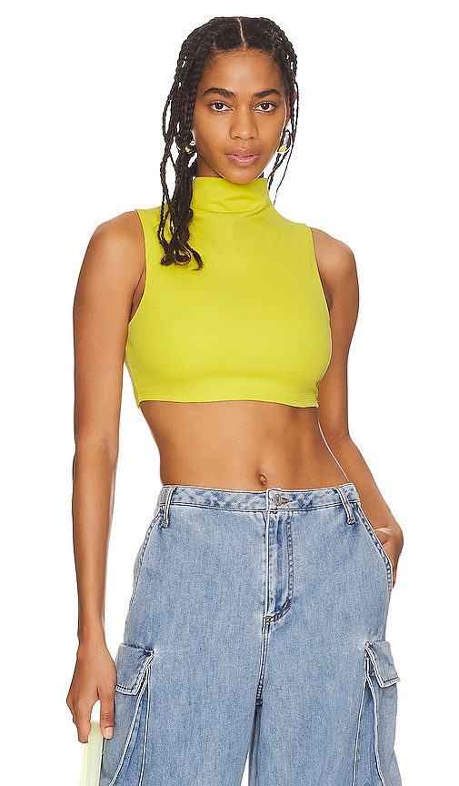 Not Yours To Mango Top in Yellow Citron REVOLVE