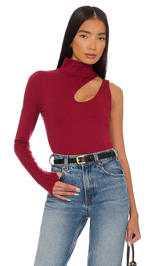 Not Yours To Keep Frankie Bodysuit In Burgundy