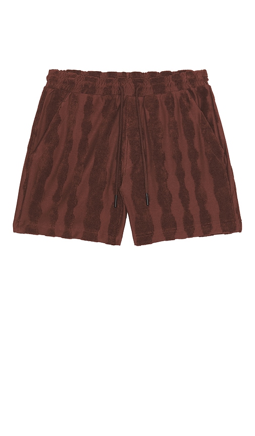 Totem Terry Shorts in Red. - size S (also in L, M, XL/1X)