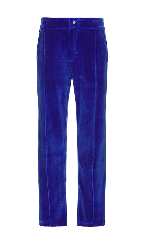 Shop Oas Velour Pants In Blue