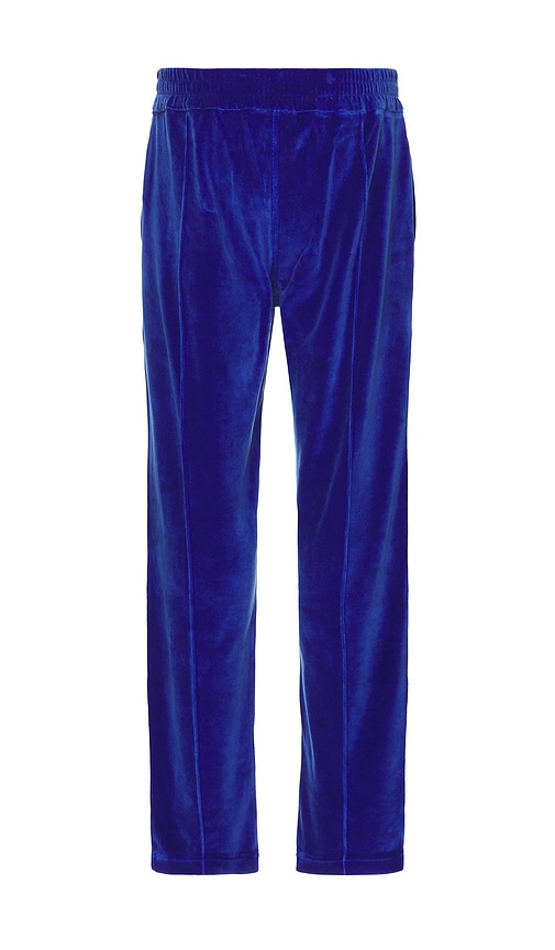 Shop Oas Velour Pants In Blue