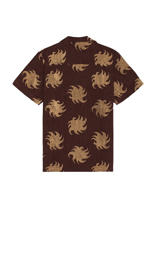 Shop Oas Mocha Ember Cuba Terry Shirt In 棕色