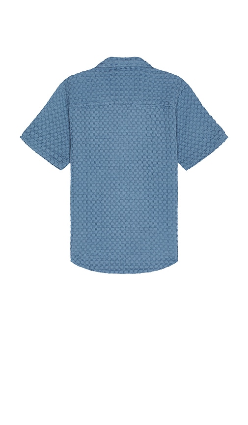 Oas Coronet Cuba Waffle Shirt In 蓝色