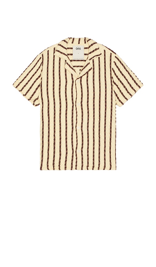 Tartufo Cuba Waffle Shirt in Cream. - size L (also in M, S, XL/1X) - OAS - Modalova
