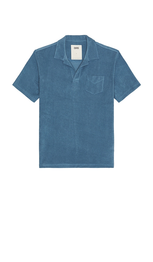 Coronet Polo Terry Shirt in Blue. - size M (also in L, XL/1X)