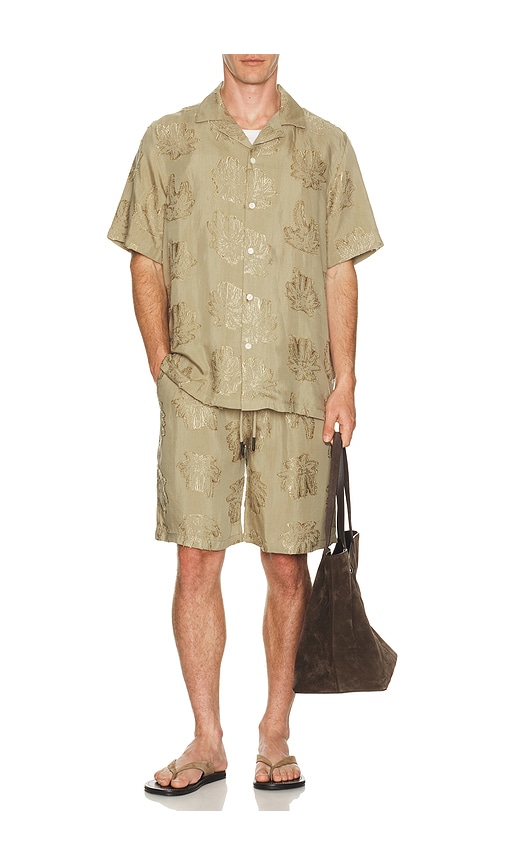 Oas Rocco-shirt Palmoza In Brown. Größe S. Also In M, L, Xl/1x. 