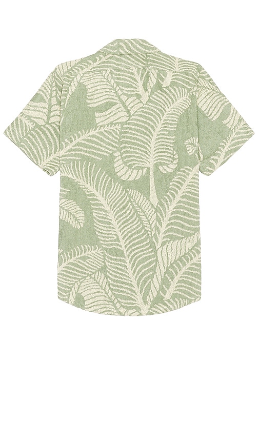 Shop Oas Banana Leaf Cuba Terry Shirt In Green