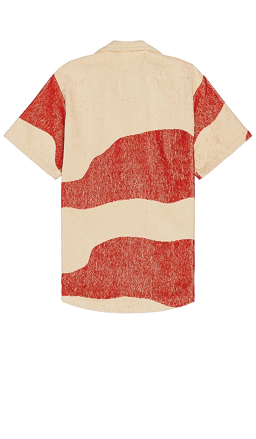 Shop Oas Amber Dune Cuba Terry Shirt In Terracotta