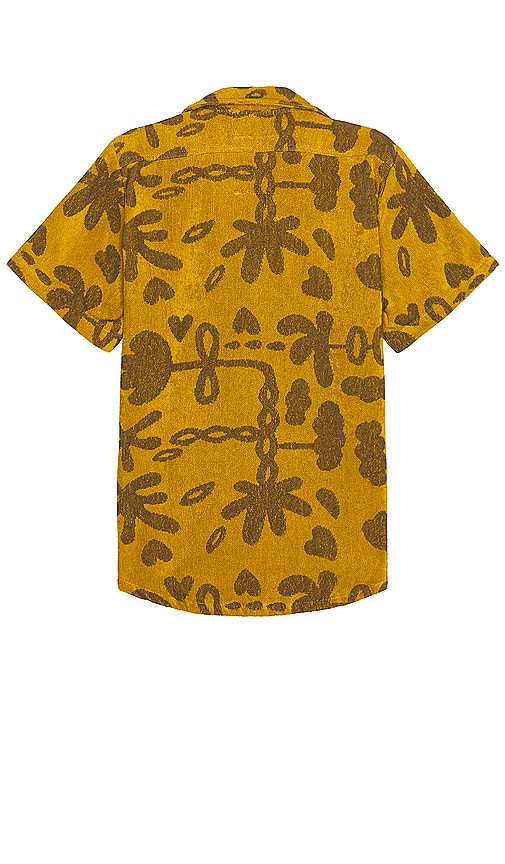 Shop Oas Galbanum Cuba Terry Shirt In Mustard