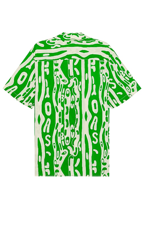 Shop Oas Verdant Jiggle Viscose Shirt In 绿色