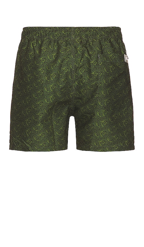 OAS Company - Green Squiggle Swim Shorts - Size Xs