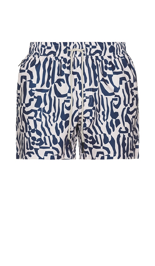  Oas Badeshorts Marbling In Blue. Größe S. Also In M, L, Xl/1x. 