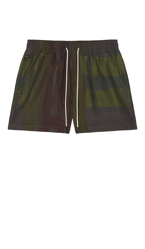 Dusky Meld Swim Shorts in Olive,Brown. - size S (also in L, M, XL/1X)