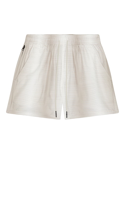 Hazel Echo Swim Shorts in Brown,Ivory. - size S (also in L, M, XL/1X)