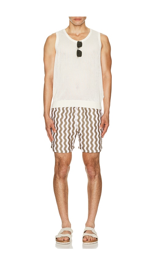  Oas Badeshorts Fine In Cream,olive. Größe S. Also In M, L, Xl/1x. 