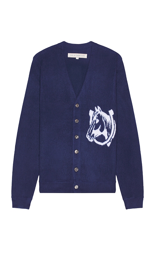 Shop One Of These Days Collegiate Cardigan In 藏青色