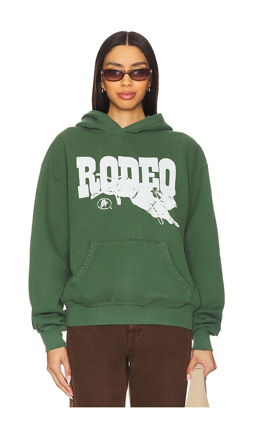 ONE OF THESE DAYS Go Rodeo Hoodie in Forest Green
