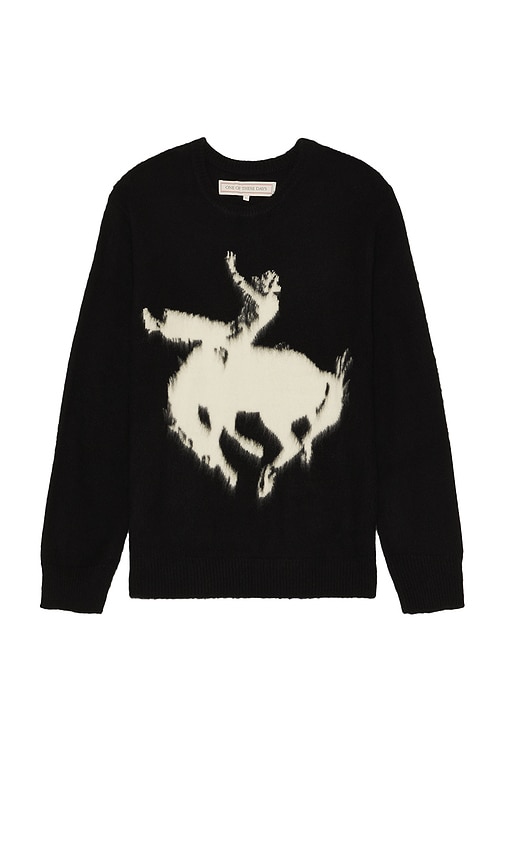 ONE OF THESE DAYS Cowboy Knit Sweater in Black