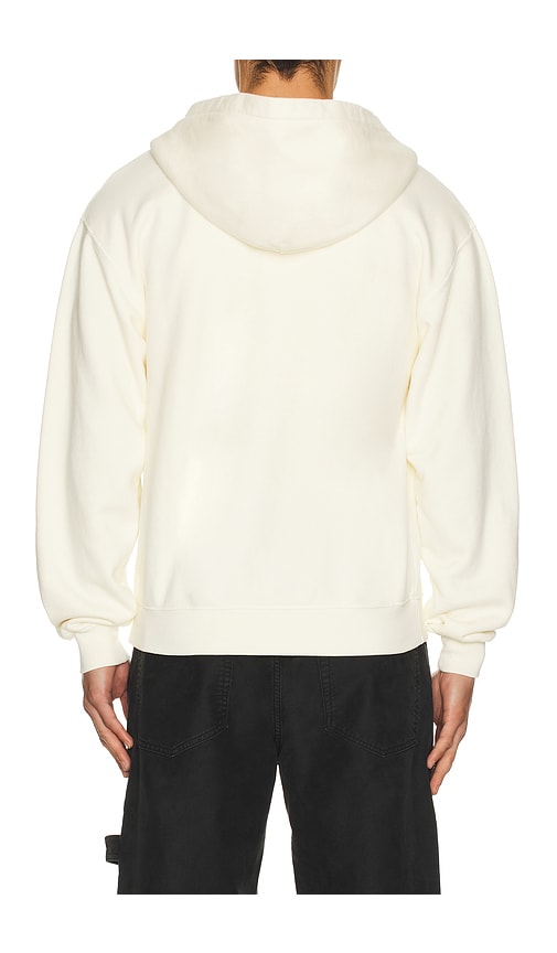 One Of These Days Mornings First Remark Zip Up Hoodie In White