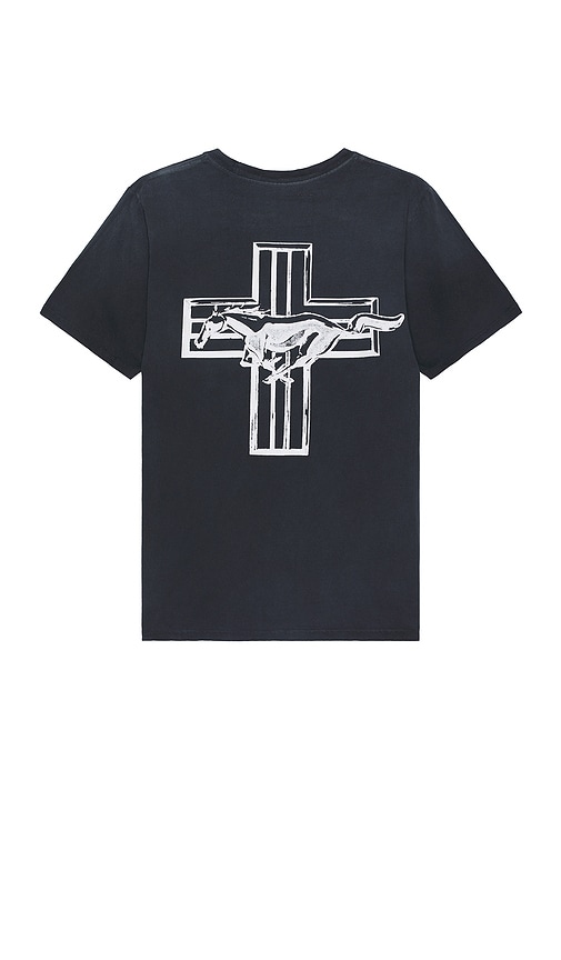 ONE OF THESE DAYS Mustang Cross Tee in Washed Black