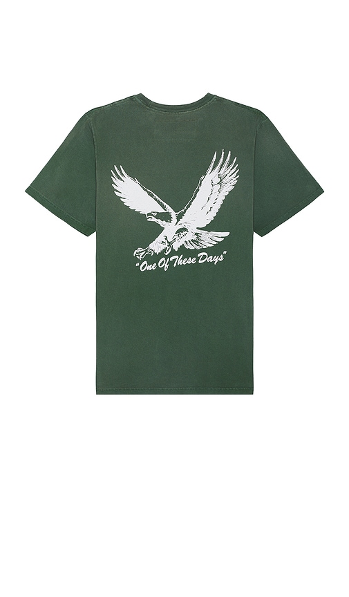 ONE OF THESE DAYS Screaming Eagle Tee in Washed Forest Green