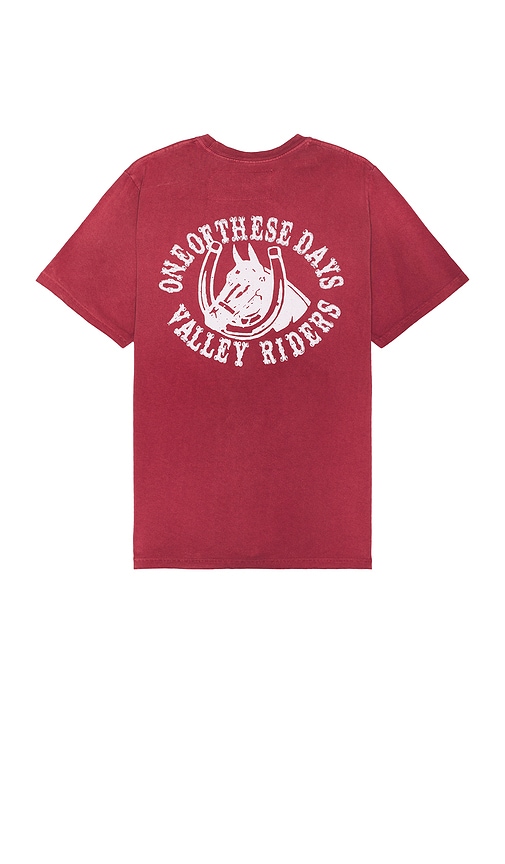 Shop One Of These Days Valley Riders Tee In Burgundy