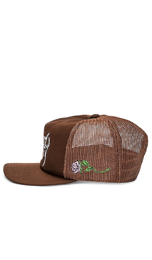 Shop Obey Thornz Twill Trucker Hat In Brown