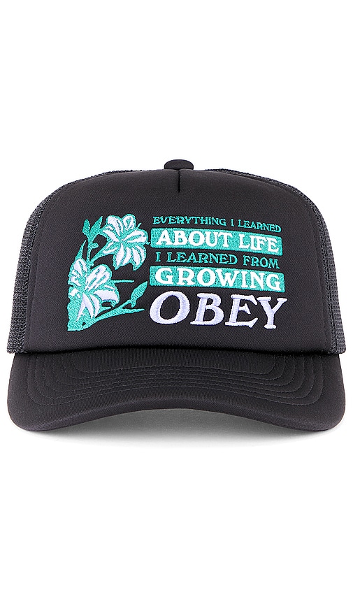Shop Obey Life Trucker Hat In Black