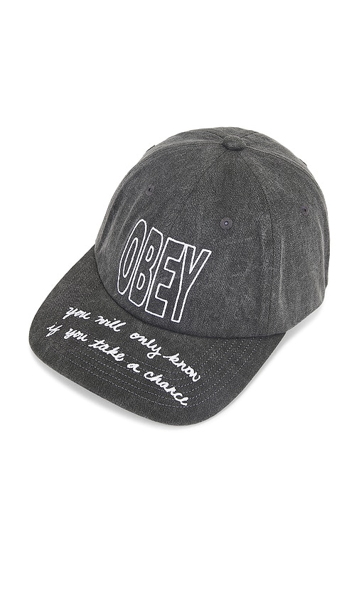 Chance 6 Panel Velcro Back Cap in - Obey - Modalova