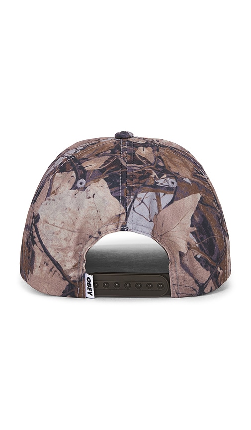 Obey Ranch 5 Panel Snapback Hat In Brown