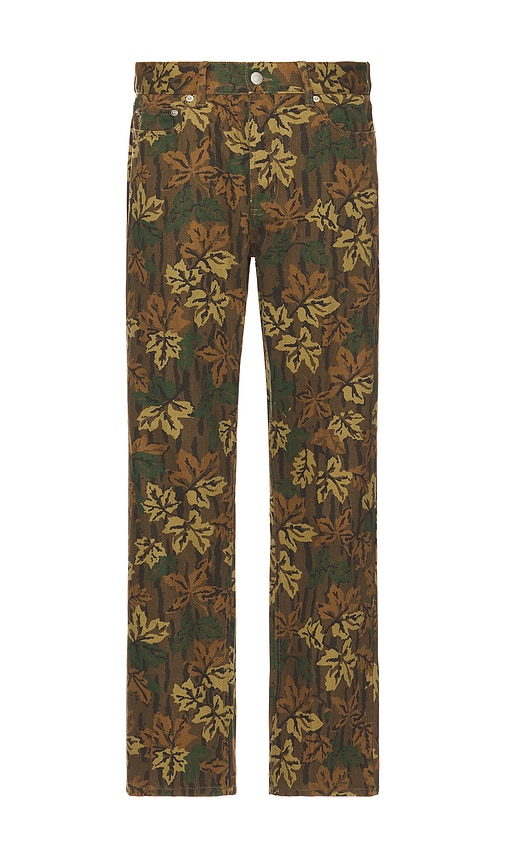 Shop Obey Hardwork Printed Denim Jean In Brown