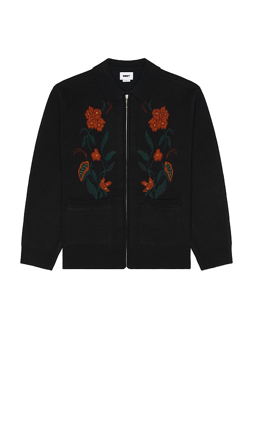 Obey Floral Zip Cardigan