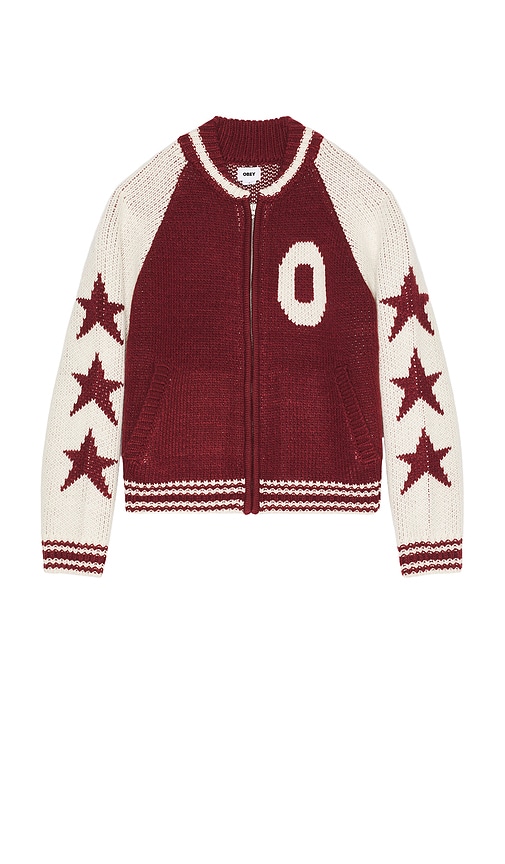 Obey Int. Cowichan Sweater In Burgundy