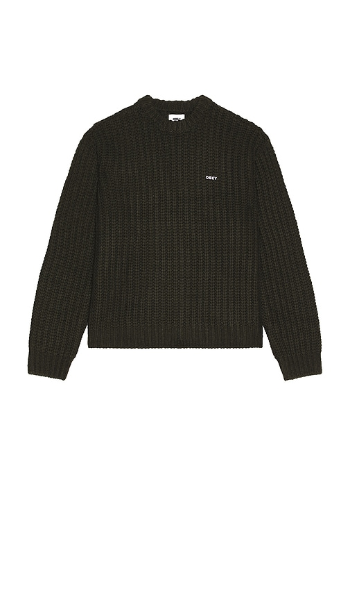 Bold Chunky Sweater in Dark Green. - size L (also in M, S, XL/1X) - Obey - Modalova