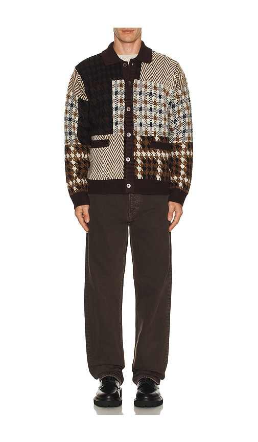  Obey Cardigan Patchwork In Brown. Größe S. Also In L. 