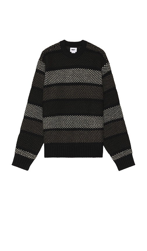 Shop Obey Benjamin Crewneck Sweater In Black Multi