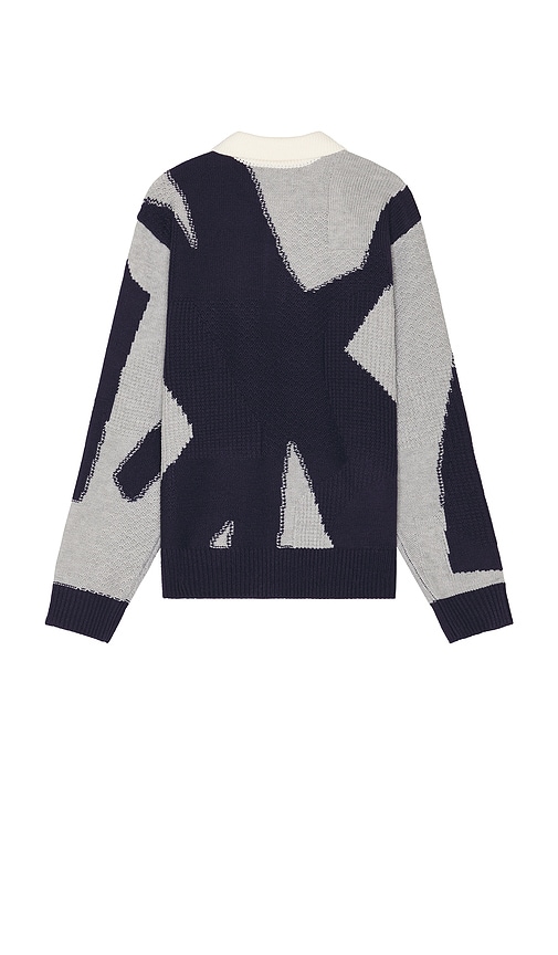 Shop Obey Luca Polo Sweater In Heather Grey Multi