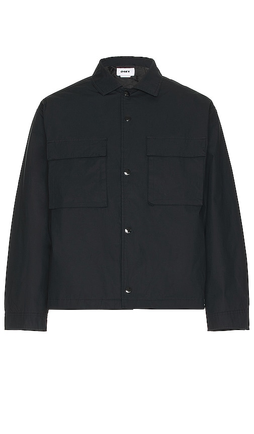 Obey National Shirt Jacket In Black Revolve