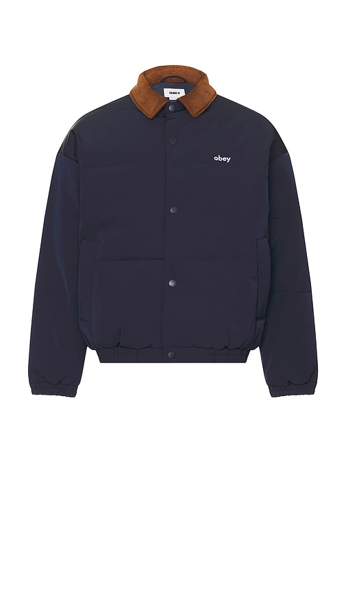 Shop Obey Whispers Jacket In Navy