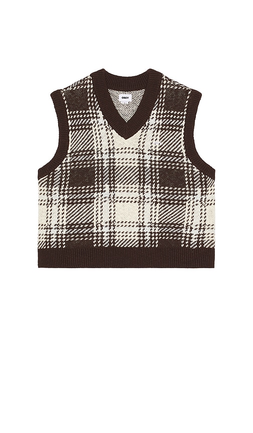 Avon Plaid Vest in Brown. - size L (also in M, S, XL/1X) - Obey - Modalova