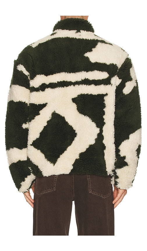 Obey Shaggy Sherpa Jacket In Green