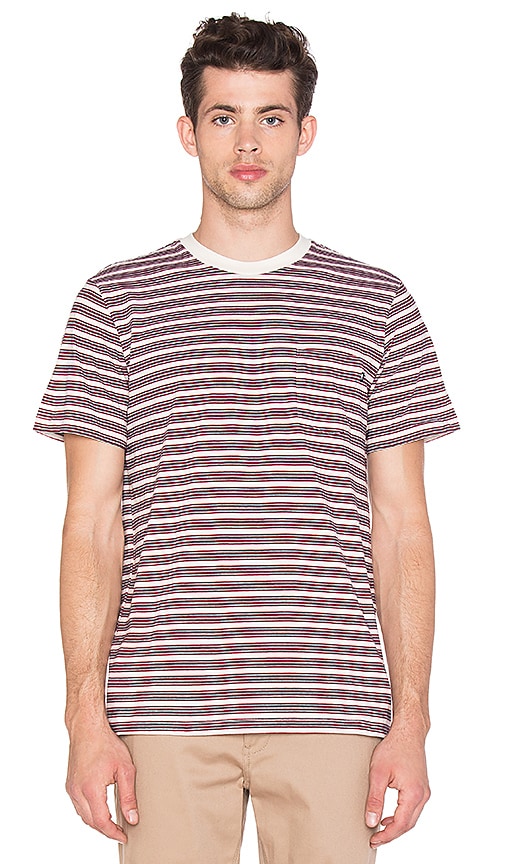 Obey County Pocket Tee in Cream Multi