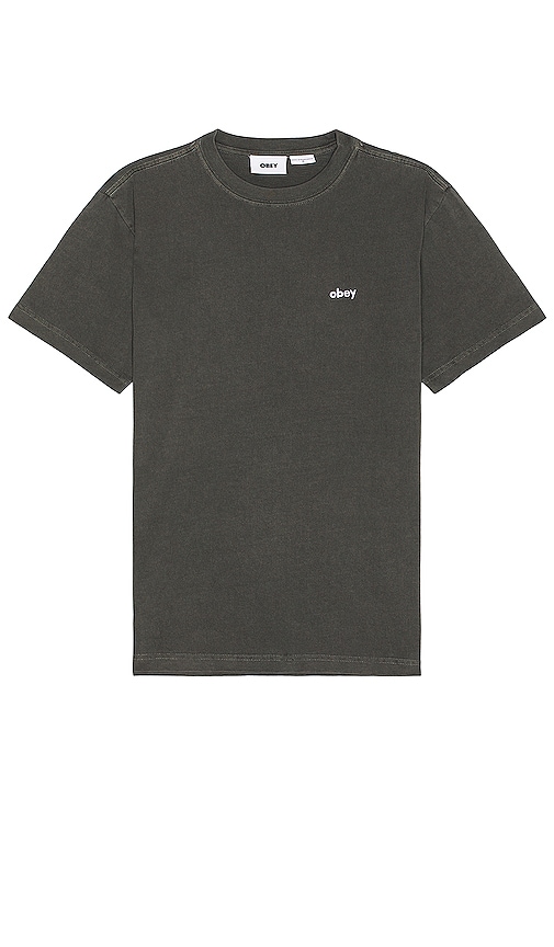 Obey Lowercase Pigment Short Sleeve Tee In Black