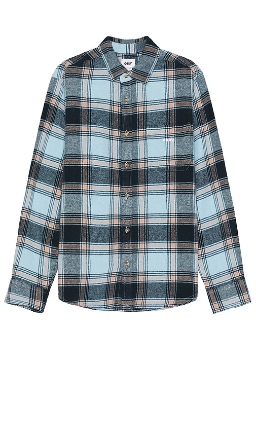 Obey Alex Woven Shirt in Clear Sky Multi