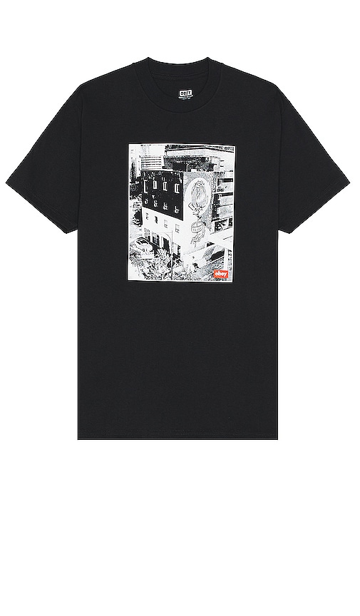 Obey South Korea Photo Tee In Black