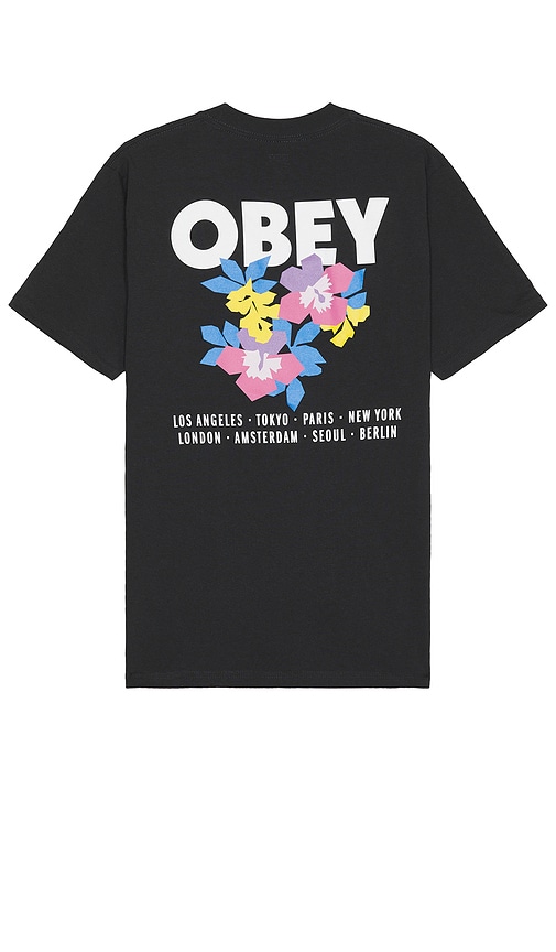 Obey Floral Garden Tee in Black